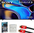 Sony BRAVIA 8 K77XR80 77 inch 4K HDR Smart OLED TV (2024) Bundle with 2X Deco Gear 6FT HDMI Cable, SurgePro 6-Outlet Surge Adapter and Deco Gear Home Theater Beginner's Guide by Unknown