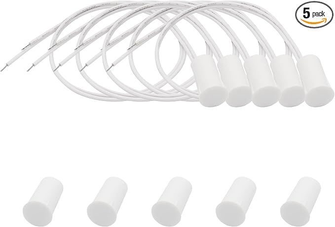 5PCS Recessed Wired Security Window Door Contact Sensor, Normally Closed NC by FOCMKEAS