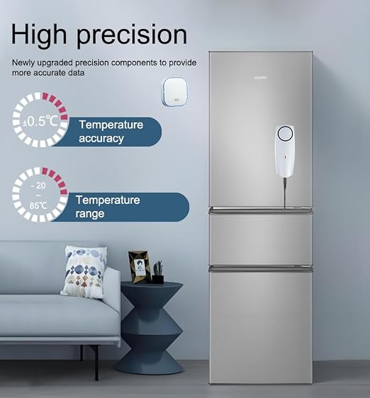 Zigbee Refrigerator Thermometer:App Notification, Data Record Export, Fridge - Image 6
