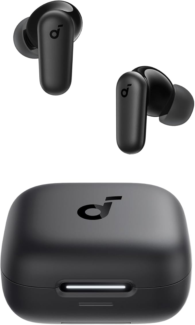 Soundcore P30i by Anker Noise Cancelling Earbuds, Hands-Free Viewing | Strong and Smart Noise Cancelling, Powerful Bass, 45H Playtime, 2-in-1 Case and Phone Stand, IP54, Bluetooth 5.4 by Unknown