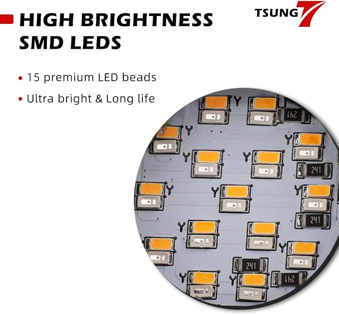 TSUNG Universal Motorcycle LED Turn Signals Lights Small Bullet Front Rear - Image 4