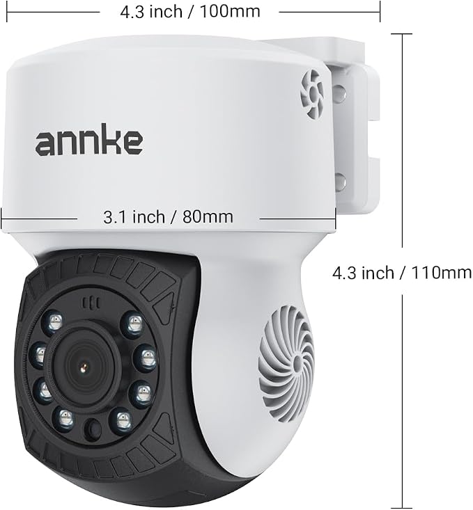 ANNKE 2Pack 1080P 2MP AHD CCTV Home Surveillance Dome Wired PT Camera - Image 9