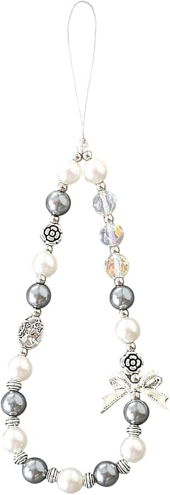 Beaded Phone Charm Lanyard Strap Girly Style Fixed Beads Pearl Lanyards by Staqlo