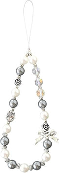 Beaded Phone Charm Lanyard Strap Girly Style Fixed Beads Pearl Lanyards by Staqlo