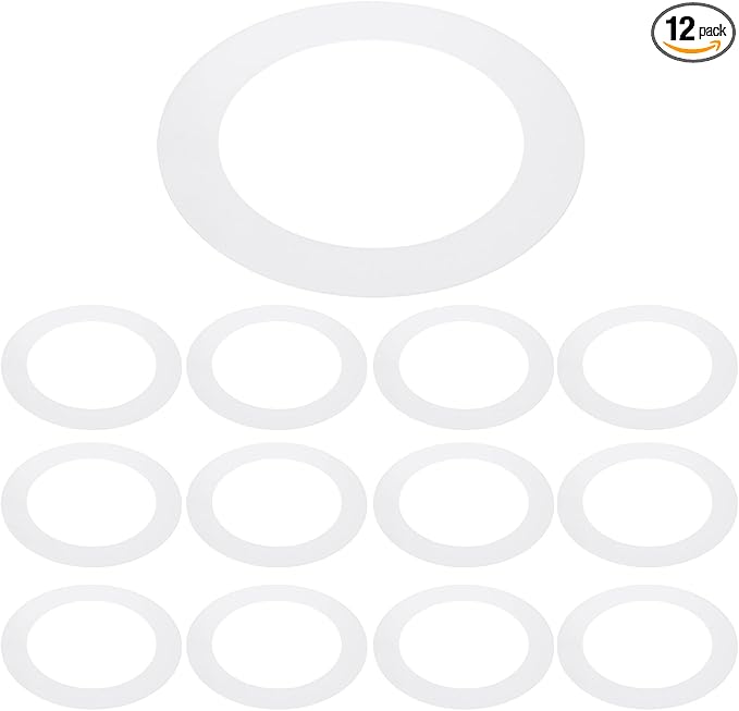 PATIKIL 4.5" ID 6.3" OD Plastic Trim Ring, Translucent Matte White by PATIKIL
