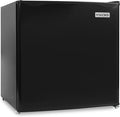 Igloo 1.6 Cu.Ft Mini Fridge with Freezer- Single Door Compact Refrigerator with Glass Shelves for Homes, Dorms & Offices- Keep Snacks, Drinks & Frozen Foods Cool with Temperature Control Fridge- Black by Igloo
