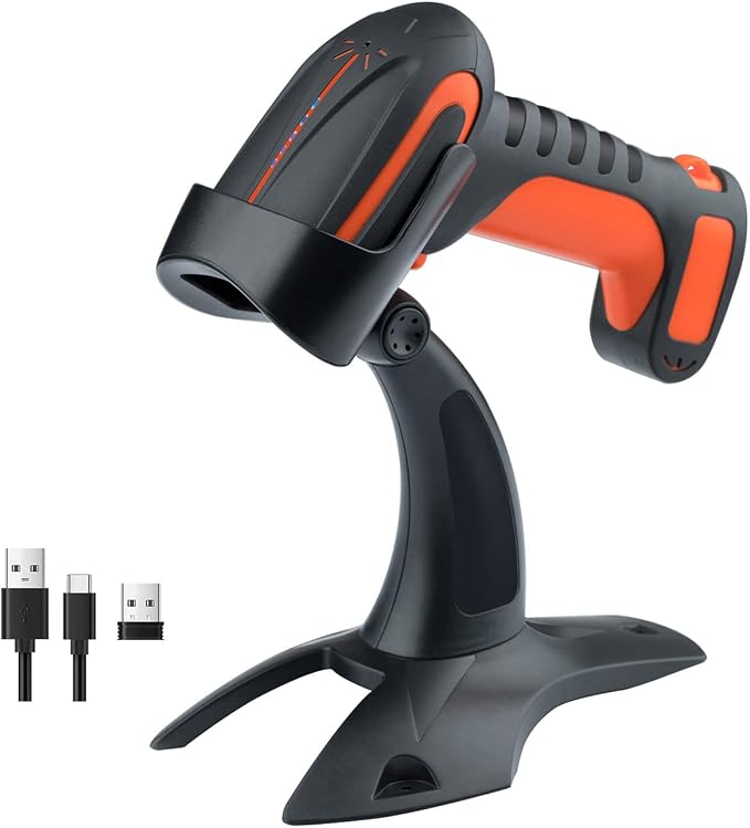 Tera Pro Industrial Wireless Barcode Scanner 2D QR 1D Bar Code Reader 2.4G by Tera