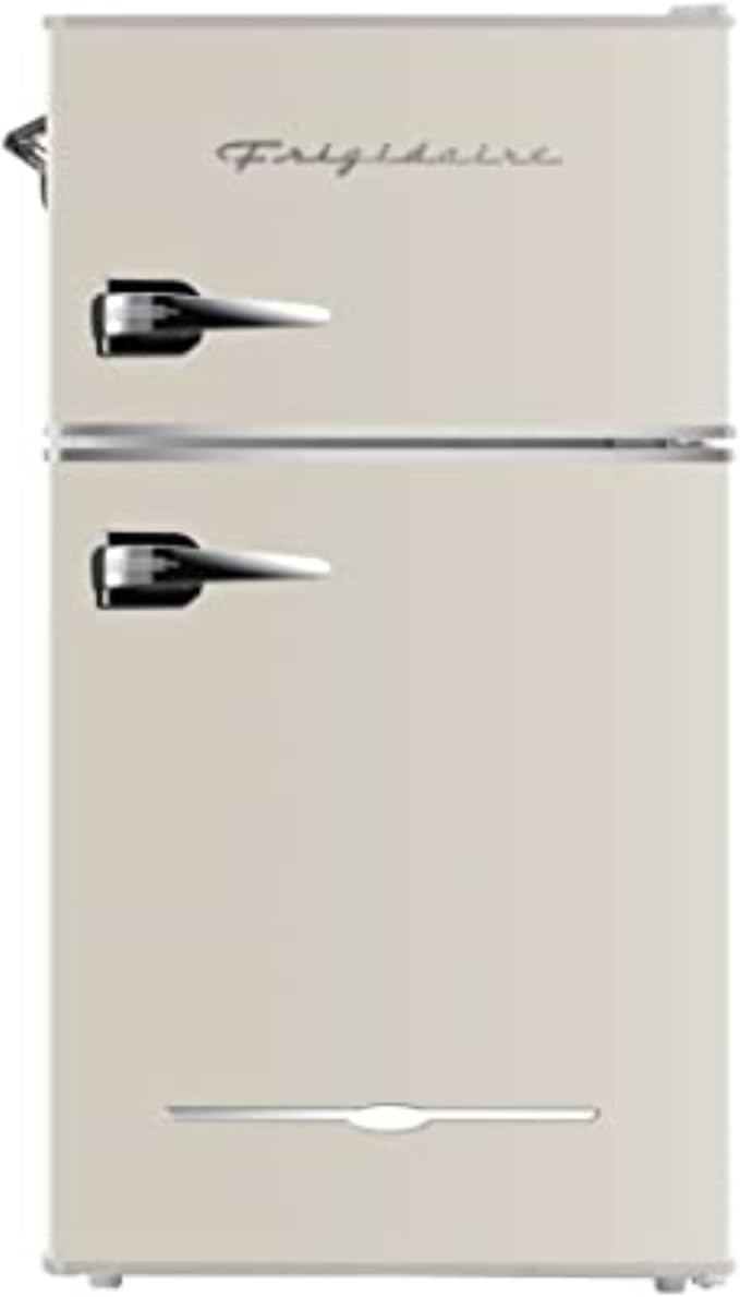 Frigidaire EFR840-Cream EFR840 Retro Mini Fridge with Freezer & Side Bottle Opener-Small 2 Door Refrigerator for Office Bar or College Dorm Room-3.1 Cu Ft (Cream) by Unknown