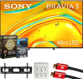 Sony K75XR50 BRAVIA 5 75" Mini LED 4K HDR TV (2025) Bundle with CPS Exclusive 26 Month Protection, Wall Mount, 2X HDMI Cables, Surge Adapter & Deco Gear Complete Home Theater Beginner's Guidebook by Unknown