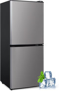 2.9 Cu.Ft Compact Double Door Mini Fridge - Top Freezer & Bottom Refrigerator | Energy Save,7-Level Precision Cooling | Ideal for Dorm, Bedroom, Office & Small Spaces | 7 Level Thermostat, LED Light, Small Fridge with Freezer for Bedroom, Office, Dorm by CucinaMagica