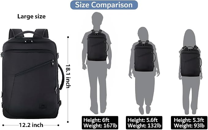 MATEIN Mens Travel Backpack, 27L Lightweight Carry on Backpack - Image 2