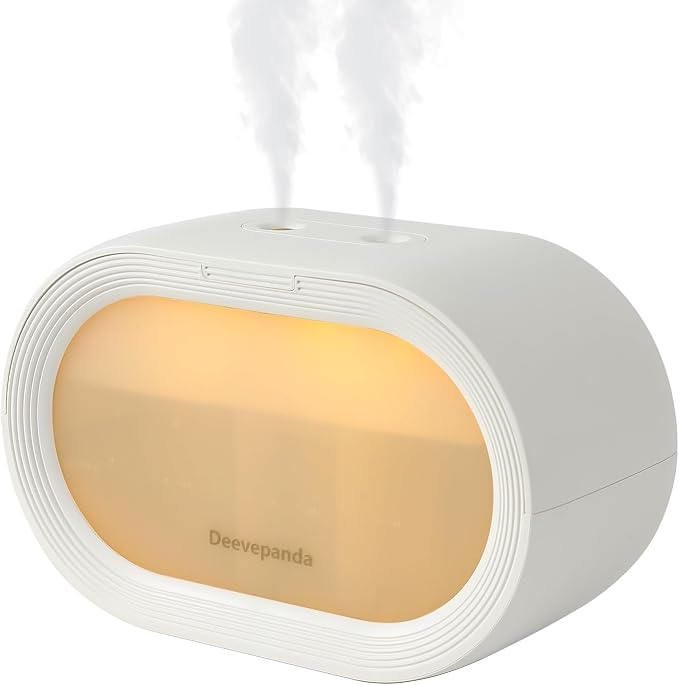 Small Dual Cool Mist Humidifiers for bedroom,500ml Mini Plant Humidifier indoor, Rechargeable Battery Powered Portable Desk Baby Humidifiers for Kids Room Home Baby Nursery, Office by Unknown