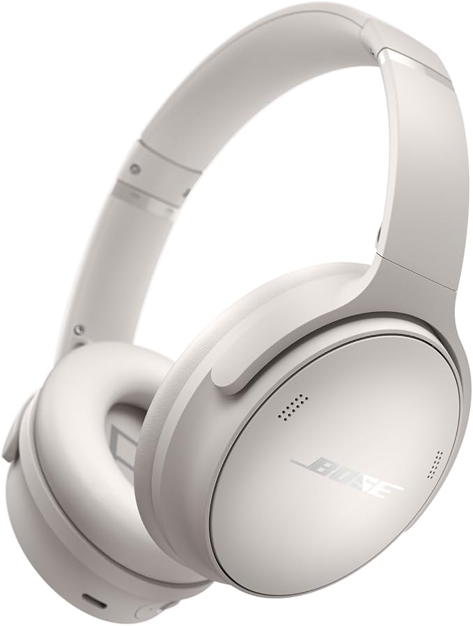 Bose QuietComfort Headphones - Wireless Bluetooth Headphones, Active Over Ear Noise Cancelling and Mic, USB-C Charging, Deep Bass, Up to 24 Hours of Playtime, White Smoke by Unknown