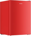2.6 Cu Ft Small Fridge with Freezer for Office Red | Mini Refrigerator for Dorm Bedroom, Compact Fridge, Energy-efficient, Low Noise by LiveFreshLiveUnrushed