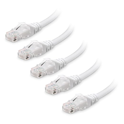 Cable Matters 10Gbps 5-Pack Snagless Cat 6 Ethernet Cable - 5ft by CableMatters