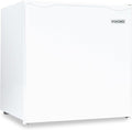 Igloo 1.6 Cu.Ft Mini Fridge with Freezer- Single Door Compact Refrigerator with Glass Shelves for Homes, Dorms & Offices- Keep Snacks, Drinks & Frozen Foods Cool with Temperature Control Fridge- White by Igloo