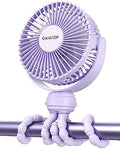Gaiatop Mini Electric Fan with 360 Rotation, 5.5mm Gaps, Rechargeable Battery, 3 Speeds, Purple by GAIATOP