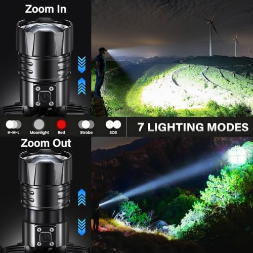 FINICO Rechargeable LED   Headlamp 99000 High Lumen(2 Pack) - Image 3