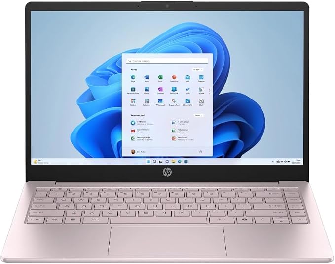 HP Student Laptop, Intel Processor N150(up to 3.6 GHz), 14 Inch LED Screen,16G RAM, 128GB Storange,One Year Office 365, Windows 11 Home,w/YYY Bundle,Pink - Image 9