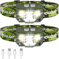 LHKNL Headlamp Flashlight, Lumen Bright Head Lamps LED Rechargeable-Green by LHKNLHOME