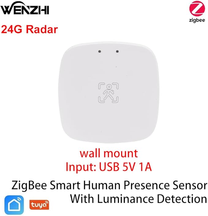 Presence Sensor, WenzhiIoT Smart Motion Sensor Zigbee 24 GHz Radar MmWave - Image 2