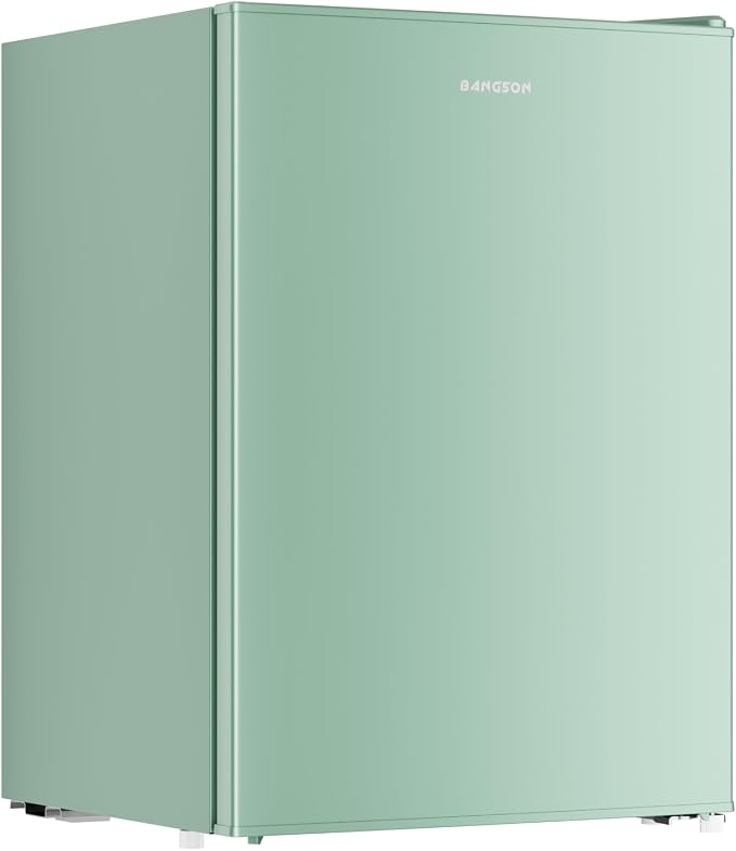 2.6 Cu Ft Small Fridge with Freezer for Office Green | Mini Refrigerator for Dorm Bedroom, Compact Fridge, Energy-efficient, Low Noise by LiveFreshLiveUnrushed
