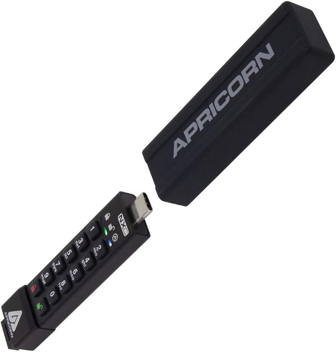 Apricorn 64GB Aegis Secure Key 3 NXC 256-Bit Hardware-Encrypted USB 3.2 Type C - Image 3
