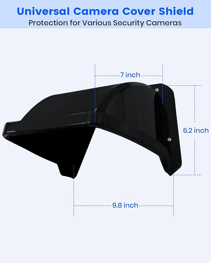 Universal Security Camera Sun Rain Cover Shield, Plastic Weatherproof - Image 6