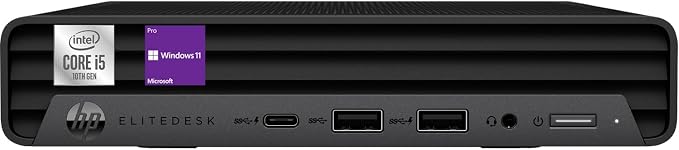 HP EliteDesk 800 G6 Mini Desktop Business Computer, Core i5-10500T Processor, 16GB RAM, 1TB PCIe SSD, RJ-45, Displayport, SUB KB & Mouse, Wi-Fi, BT, Windows 11 Pro (Renewed) - Image 2