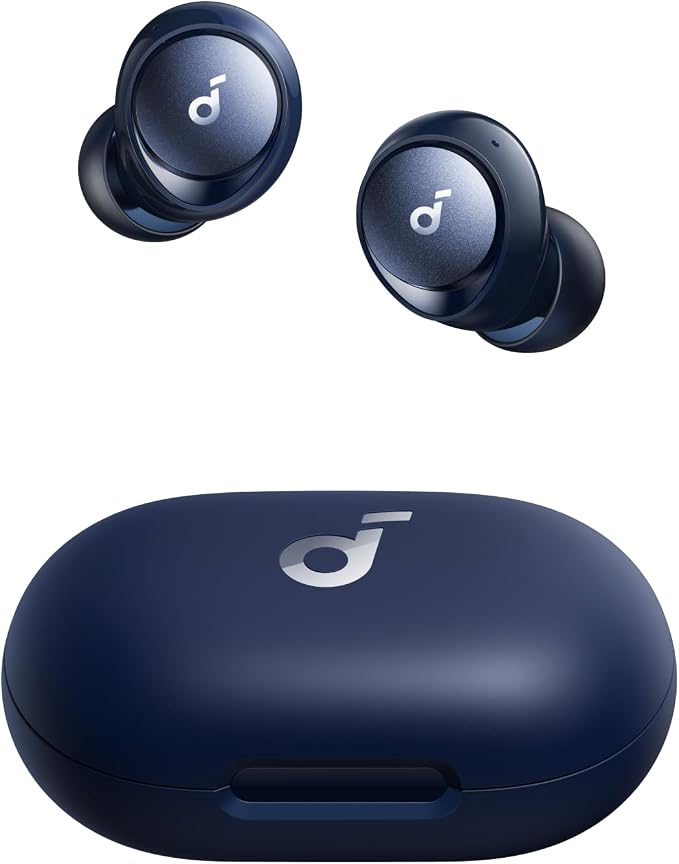Soundcore by Anker Space A40 Adaptive Active Noise Cancelling Earbuds | Reduce Noise by Up to 98%, Ultra Long 50H Playtime, 10H Single Playtime, Hi-Res Sound, Comfortable Fit, Wireless Charge by Unknown