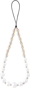 Beaded Phone Charm Lanyard Strap Girly Style Fixed Beads Pearl Lanyards by Staqlo