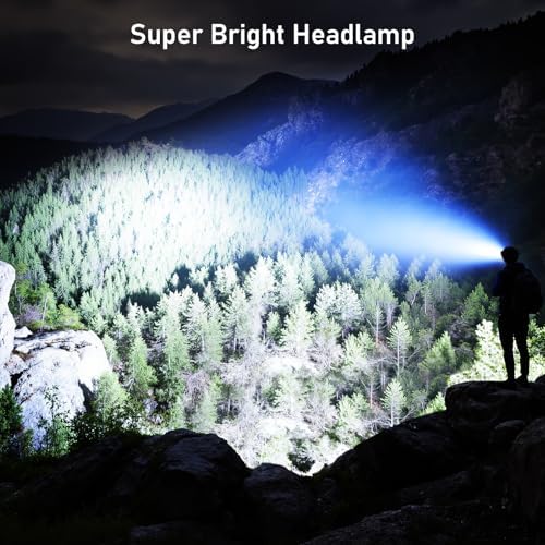 Blukar LED Headlamp Rechargeable, 2000L Super Bright Headlight Flashlight - Image 2