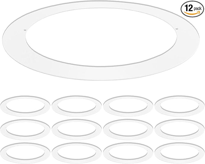 Luxrite 12 Pack White Goof Trim Ring by LUXRITE