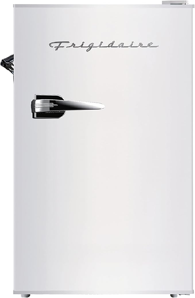 Frigidaire Retro Compact Fridge with Chiller, 3.2 cu ft Countertop Fridge with Built-In Bottle Opener, Compact Refrigerator for Office, Bedroom, Dorm Room or Cabin - 18.7"D x 19.01"W x 33.27"H (White) - Image 9