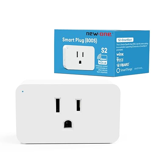 New One Zwave Plug, 800 Series Zwave Outlet, Bult in Zwave Repeater, Z-Wave by NewOne