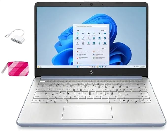 HP 2025 Student Business Laptop, Intel Processor N150(up to 3.6 GHz), 14 Inch LED Screen,16G RAM, 256GB Storange (128GB UFS+128GB MSD),1 Year Office 365, Windows 11 Home,Sky Blue w/YYY Accessories by Unknown
