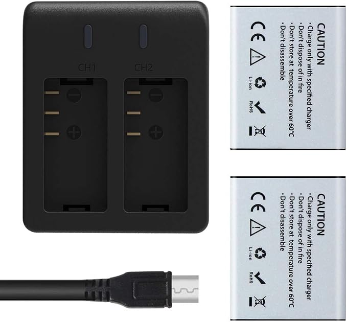 AKASO 1350mAh Rechargeable Action Camera Batteries by AKASO