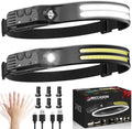 Beccason 2PCS Headlamp Flashlight, 230° Head Lamps LED Rechargeable Camping by Beccason