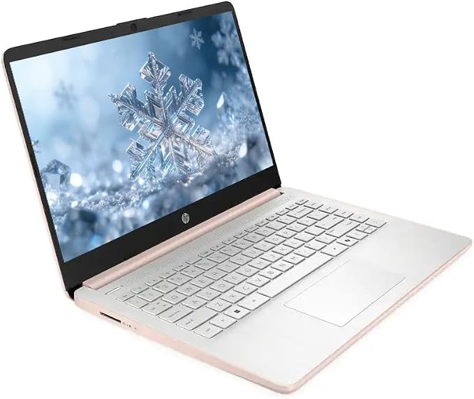 HP 14" Business & Home Laptop with 1-Year Office 365 Included, 4GB RAM 128GB SSD, Quad-Core Intel, Windows 11, Rose Gold - Image 2