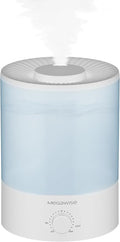 MegaWise Ultrasonic Cool Mist Humidifier | Quiet Operation, Top Fill, Auto Shut-Off | Ideal for Bedroom, Baby Room, and Plants (3.5 L) by MEGAWISE