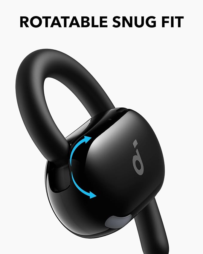 Soundcore V20i by Anker Open Ear Earbuds, Open Ear Headphones True Wireless | Adjustable Hooks, Ultra-Comfort, Snug Fit, Power Sound, Clear Calls, IP55, 36H Playtime, Bluetooth 5.4, Multipoint Connection - Image 3