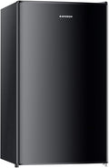 Mini Fridge with Freezer, 3.2Cu.Ft, Single Door Small Refrigerator, Energy-efficient, Low Noise, Mini fridge for Bedroom Dorm and Office, Black by LiveFreshLiveUnrushed