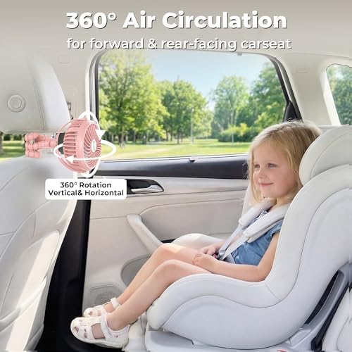 AMACOOL Battery Operated Stroller Fan, Portable Clip On Fan Rechargeable - Image 5
