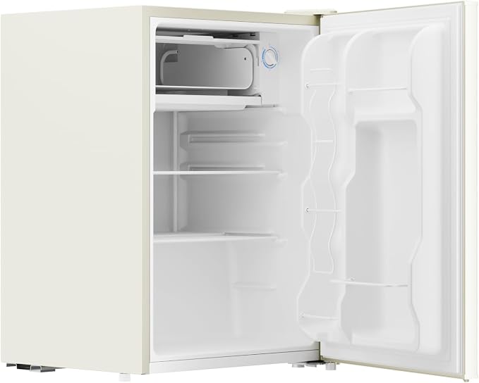 2.6 Cu Ft Small Fridge with Freezer for Office Cream White | Mini Refrigerator for Dorm Bedroom, Compact Fridge, Energy-efficient, Low Noise - Image 8