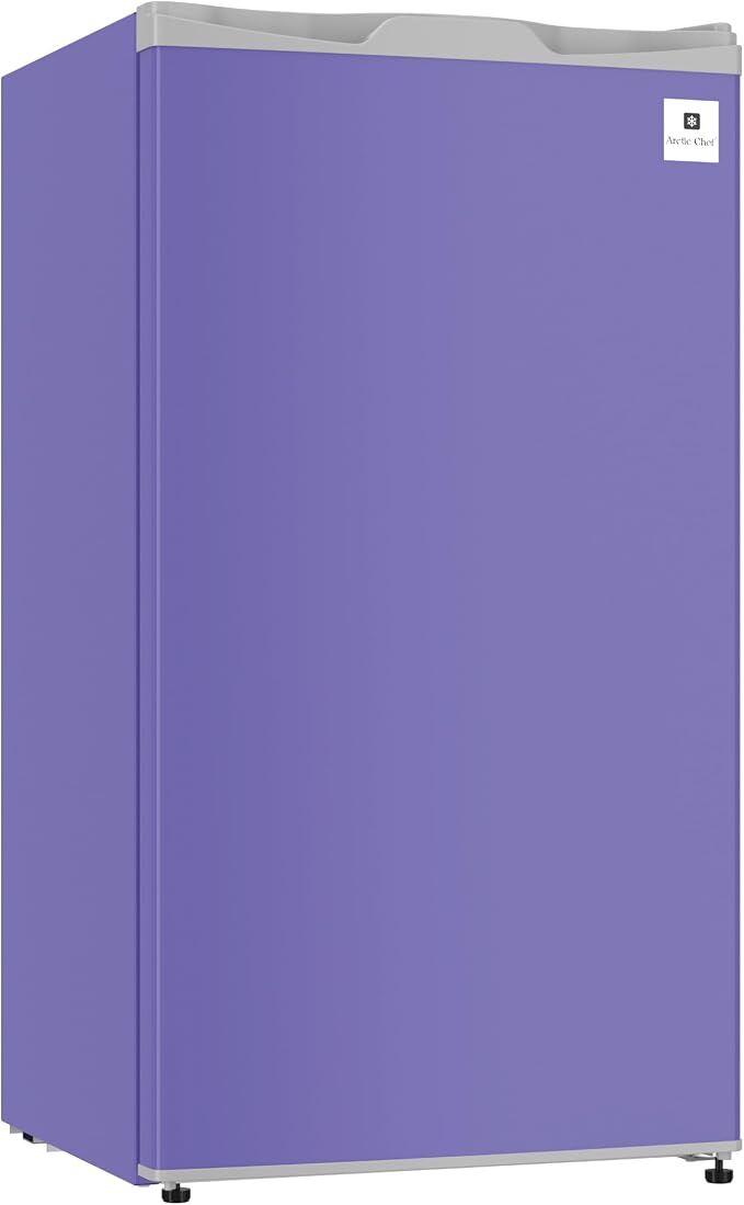 ARCTIC CHEF Mini Refrigerator-Freezer Compartment-Adjustable Thermostat Control-Reversible Doors-Ideal for Dorm, Office, RV, Garage, Apartment-PURPLE, 3.2 CU.FT - Image 3
