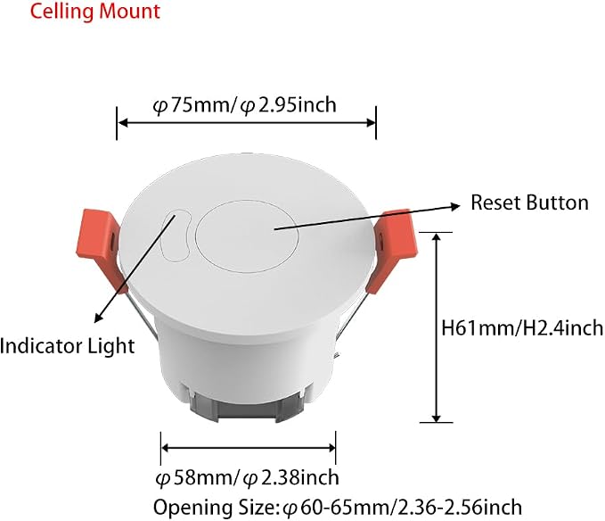 Presence Sensor, WenzhiIoT Smart Motion Sensor Zigbee 24 GHz Radar MmWave - Image 2