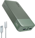 NOBIS Portable Charger, 20000mAh Power Bank, 45W Power Bank Fast Charging, Battery Pack with C to C Cable, Battery Bank with Digital Display for iPhone Android Laptop etc(Green) by NobisPowerbank