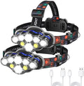 MIOISY Led Headlamp Rechargeable 2 Pack, Super Bright Headlight Flashlight by MIOISY