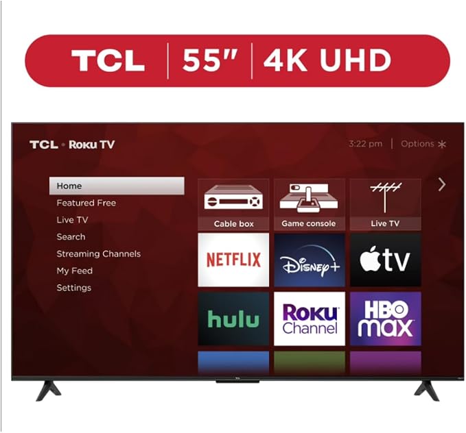 TCL 55S41BR 55" Class S4 4K Ultra HD HDR LED Smart TV (Renewed) - Image 6
