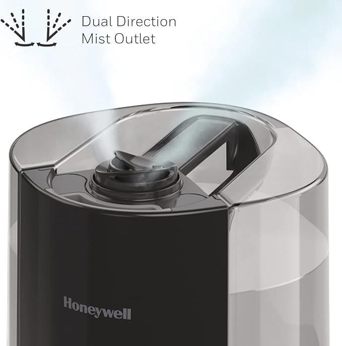 Honeywell Dual Comfort Cool + Warm Mist humidifier. Humidifier for Bedroom, Office, Living Room and Home. Provides Temporary Relief from Dry air discomforts - Black, HWC775B - Image 11